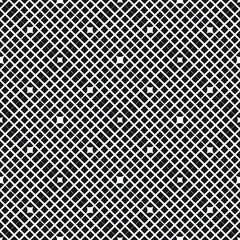 Densely packed diagonal black diamond squares in a repeating pattern on a white background, geometric vector illustration