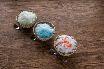 かき氷　japanese type of epidemic shaved ice