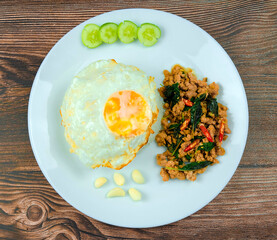 fried basil pork