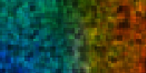 Light Blue, Yellow vector background with rectangles.