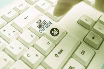 Handwriting text writing New Mindset, Chapter One. Conceptual photo change on attitudes and...