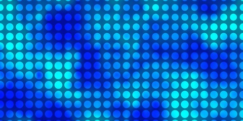 Light BLUE vector backdrop with circles. Illustration with set of shining colorful abstract spheres. Pattern for business ads.