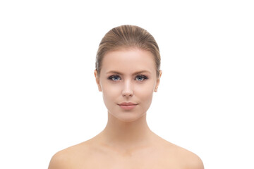 Face of a beautifyl girl. Plastic surgery, skin lifting, spa, cosmetics and medicine.