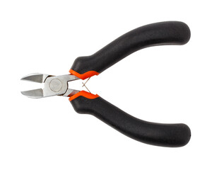 Obraz premium Diagonal cutting pliers isolated on a white background.