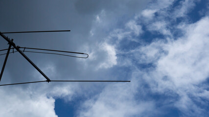 Obraz premium Beautiful Blue Sky with white clouds for any seasonal or nature creative development 