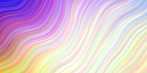 Light Multicolor vector pattern with wry lines. Bright sample with colorful bent lines, shapes. Template for cellphones.