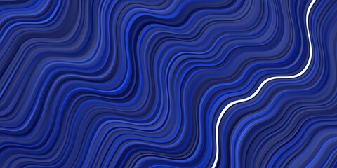 Dark BLUE vector background with bent lines. Brand new colorful illustration with bent lines. Pattern for ads, commercials.