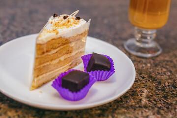 cake with chocolate candies