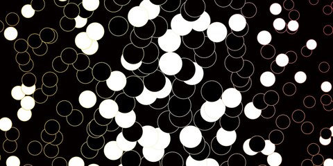 Dark Green, Red vector layout with circle shapes. Abstract decorative design in gradient style with bubbles. Design for your commercials.