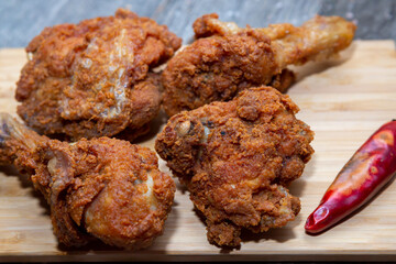 Chicken crispy meat with spices
