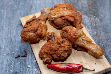 Chicken crispy meat with spices