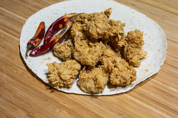 Chicken crispy meat with spices