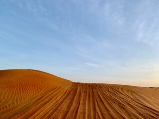 Dubai UAE desert in the evening