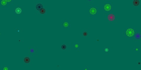 Light Purple, Pink vector doodle background with flowers.