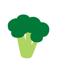 Broccoli cartoon flat textured illustration on the white background - 365631741