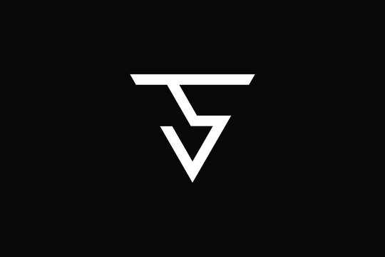 Minimal Innovative Initial TS logo and ST logo. Letter TS ST creative elegant Monogram. Premium Business logo icon. White color on black background