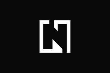 Minimal Innovative Initial CN logo and NC logo. Letter N creative elegant Monogram. Premium Business logo icon. White color on black background