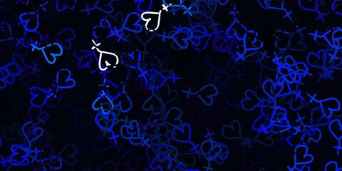 Light Pink, Blue vector background with woman symbols.
