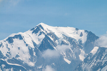 Massif du Mont-Blanc depuis le col du Joly