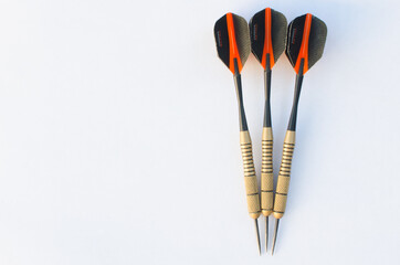 darts on white background