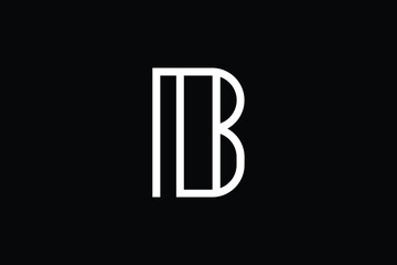 Minimal Innovative Initial B logo and BB logo. Letter B BB creative elegant Monogram. Premium Business logo icon. White color on black background