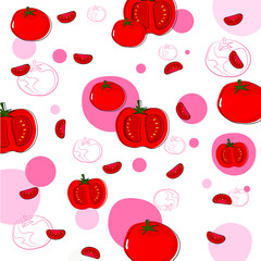 pattern with cherry tomatoes