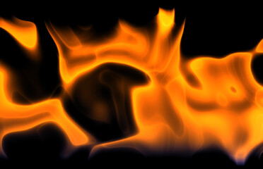 fireflames on black background 