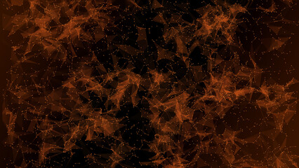 orange futuristic plexus.Abstract Network Background.