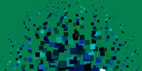 Light Blue, Green vector backdrop with rectangles. Colorful illustration with gradient rectangles and squares. Pattern for business booklets, leaflets