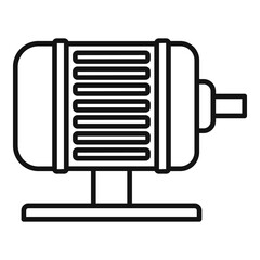 Electric motor icon. Outline electric motor vector icon for web design isolated on white background