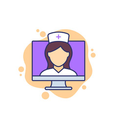 online medical help vector icon
