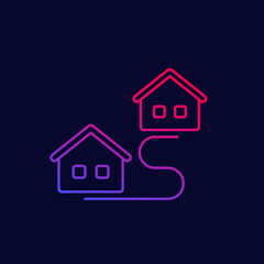 removal, moving line vector icon