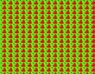 Fototapeta premium truskawkowy wzór na żywym zielonym tle na obrus dla kupujących