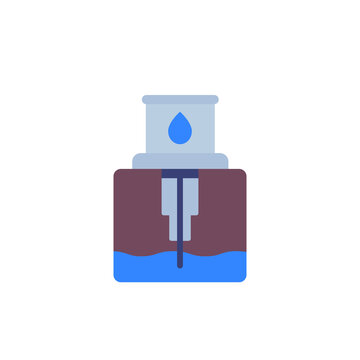 water borehole vector icon on white