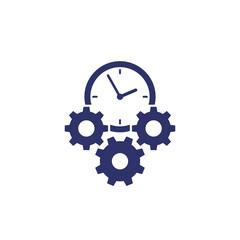 efficiency, efficient process icon on white