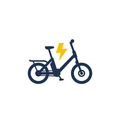 Obraz premium Electric bike icon, electro bicycle, ebike isolated on white