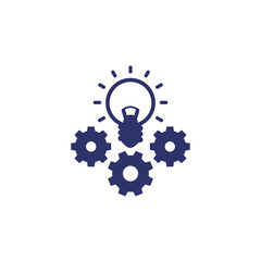 idea execution icon on white