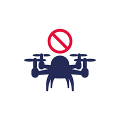 No drone zone sign, vector