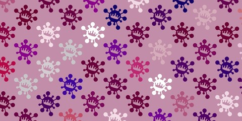 Light pink vector texture with disease symbols.