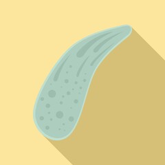 Parasite cell icon. Flat illustration of parasite cell vector icon for web design
