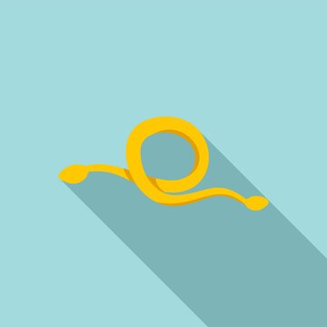 Tapeworm icon. Flat illustration of tapeworm vector icon for web design