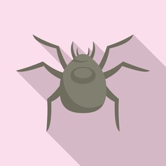 Spider forest bug icon. Flat illustration of spider forest bug vector icon for web design
