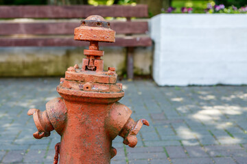 Old fire hydrant on the pavement
