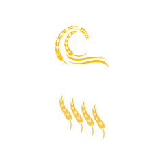 Fototapeta premium Wheat Logo Template vector symbol