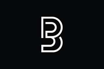 Minimal Innovative Initial BD logo and DB logo. Letter B BB creative elegant Monogram. Premium Business logo icon. White color on black background
