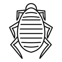 Mite icon. Outline mite vector icon for web design isolated on white background