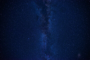 Night blue sky with stars and tail of Milky Way.Deep blue sky.