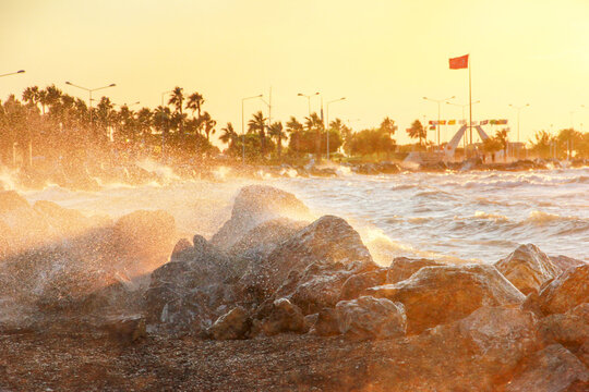 Iskenderun beach of the eastern Mediterranean.