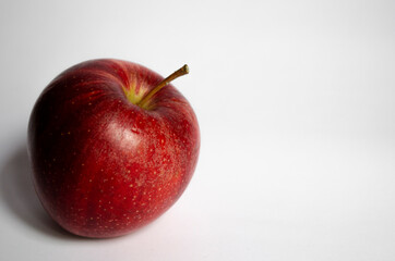 red apple on white background