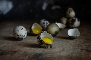 quail eggs in the nest